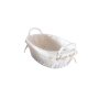 White filling basket. oval (bun basket)