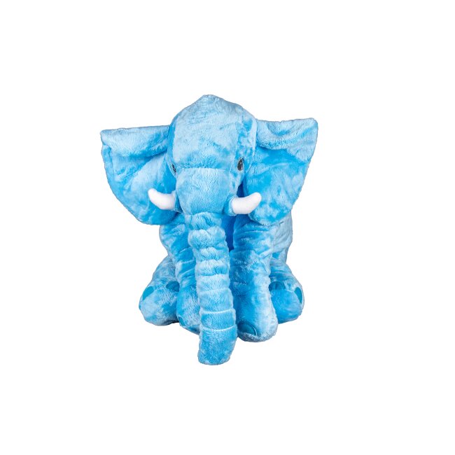 Olifant blauw b=45cm h=40cm met deken 80*100cm
