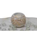 Theelichthouder set met decoratieve stenen