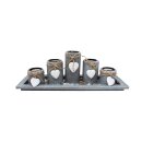 Set de bougies chauffe-plat, env. 38 x 13 cm