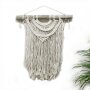 Macram&eacute; wall hanging, 3 waves, approx. 43 x 54 x 2 cm