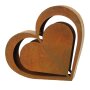 Decorative heart "rust look" 23 x 21 x 5 cm