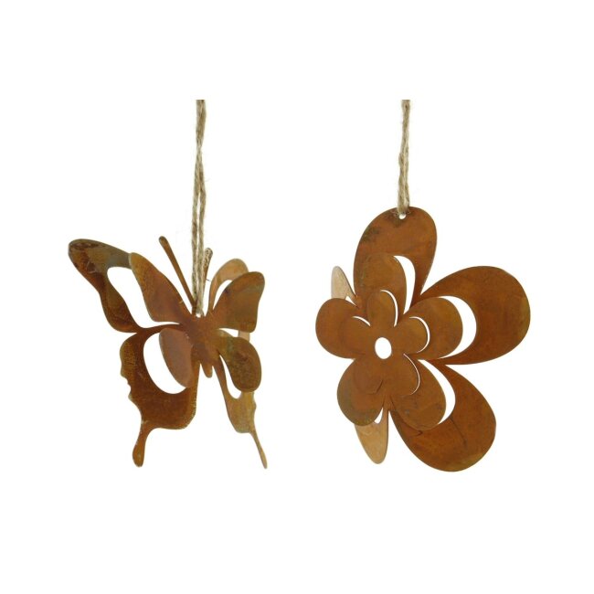 Metall-H&auml;nger "Rostoptik", 8er Set