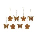 Metall-H&auml;nger "Rostoptik", 8er Set