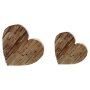 Rustieke deco "Hart" I Set van 2 I gemaakt van teakhout