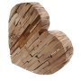 Rustieke deco "Hart" I Set van 2 I gemaakt van teakhout