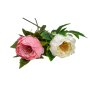 Fleur artificielle décorative "Pivoine", lot de 2