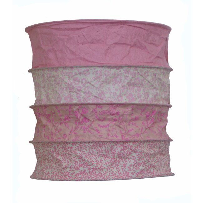 Handgefertigter Lampenschirm rosa weiß