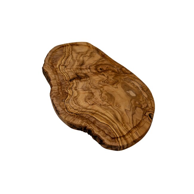 Olive wood cutting board kitchen board without handle, about 40 cm