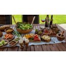 Olive wood cutting board kitchen board without handle, about 40 cm