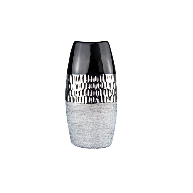 Modern vase I anthracite / silver I 26 cm
