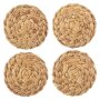 Untersetzer aus Wasserhyazinthe I rund I im  4er-Set