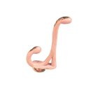 Wandhaken Shabby Chic aus Metall, lackiert Rosa