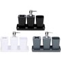 Bathroom set - soap dispenser toothbrush mug toothbrush holder 4pcs.