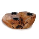 Lysestage af cedertræ ca. 35 x 18 x 11 cm håndlavet