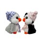 Plush penguin with cap and scarf