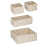 Ablagkorb Ordnungsboxen Aufbewahrungsbox 4tlg. Beige