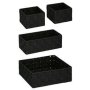 Ablagkorb Ordnungsboxen Aufbewahrungsbox 4tlg. Schwarz