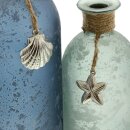 Decorative glass vase Maritime Decorated | Set of 2 ca.26 CM