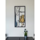 Wall relief mural decoration cats from window 80 cm