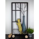 Wall relief mural decoration cat from window 80 cm