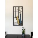 Wall relief mural decoration cat from window 80 cm