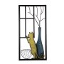 Wall relief mural decoration cat from window 80 cm
