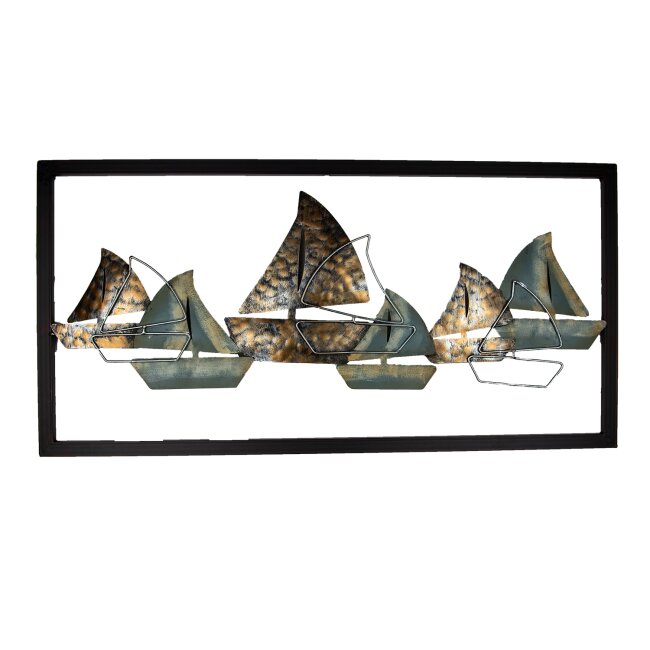 Vægrelief "Sejlskibe, ca. 80 cm