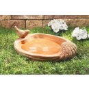Terracotta bird bath
