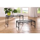 Rustic bench "Tendrils", set of 2 metal