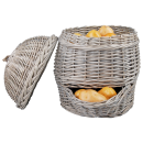 Solid willow potato basket | gray I 20.5 L