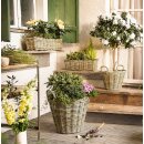 Corbeille à plantes en rotin, moyenne, env. 35 x 25 cm