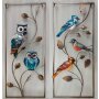 Wall relief birds with frame