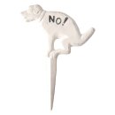 Dog sign dog litter box "No!", white
