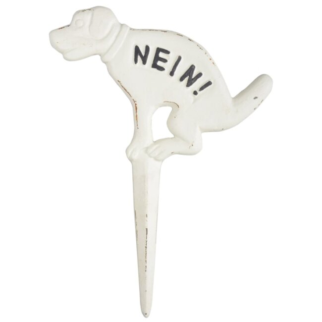 Panneau pour chien "Non !" en blanc, h env. 31,5 cm