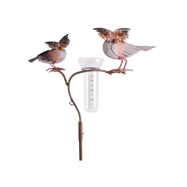 Couteau de pluie 2 hiboux en métal 130 cm