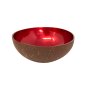 Coconut bowl cereal bowl decorative bowl set of 2 yellow-red