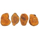 Bois dolivier | Dessous de verre | Set de 4 | Ø 10 cm