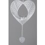 Heart pendant, Prado white, about 22 cm