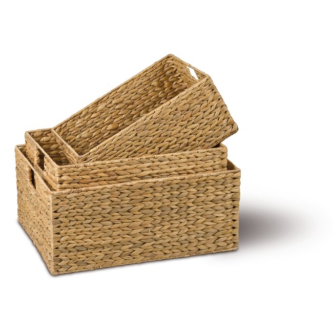 Shelf basket water hyacinth, approx. 35 x 26 x 16 cm