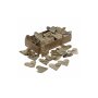 Strooisel "Hart", naturel, ca. 5 cm, set van 80
