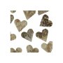 Strooisel "Hart", naturel, ca. 5 cm, set van 80