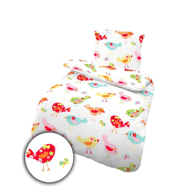 IDO fine beaver bedding 2pcs White Pink 17737-1 bedding comforter cover 80x80 cm / 135x200 cm