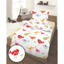 IDO Fein Biber Bettwäsche 2tlg. Weiß Pink...