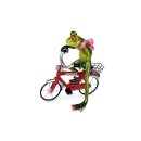 Frosch auf Fahrrad, ca. 16 x 17 cm