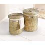 Laundry basket with lid large, Ø approx 47 cm x 55 cm