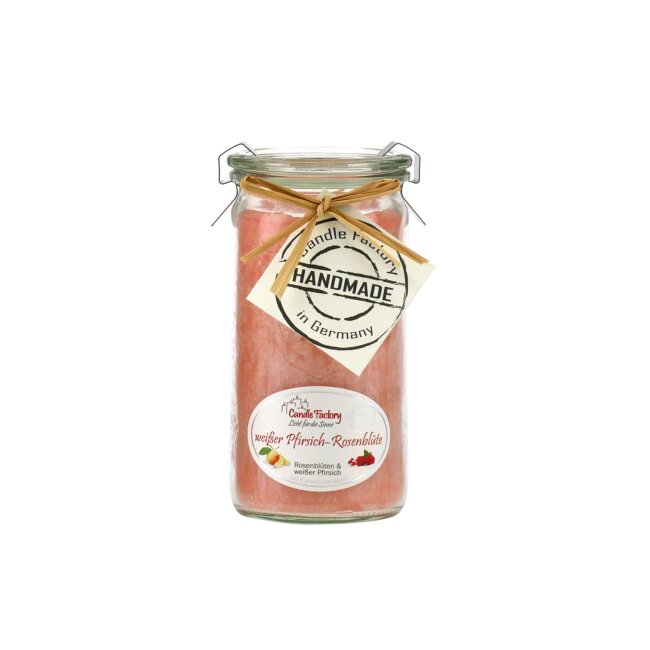 Kaarsenfabriek Geurkaars Mini Jumbo "White Peach Rose Blossom", pastelroze