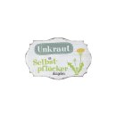 Metal sign garden, about 30 x 19 cm