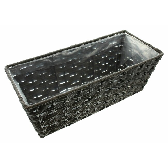 Planter box "Polyrattan", approx. 44 x 19 x 16 cm