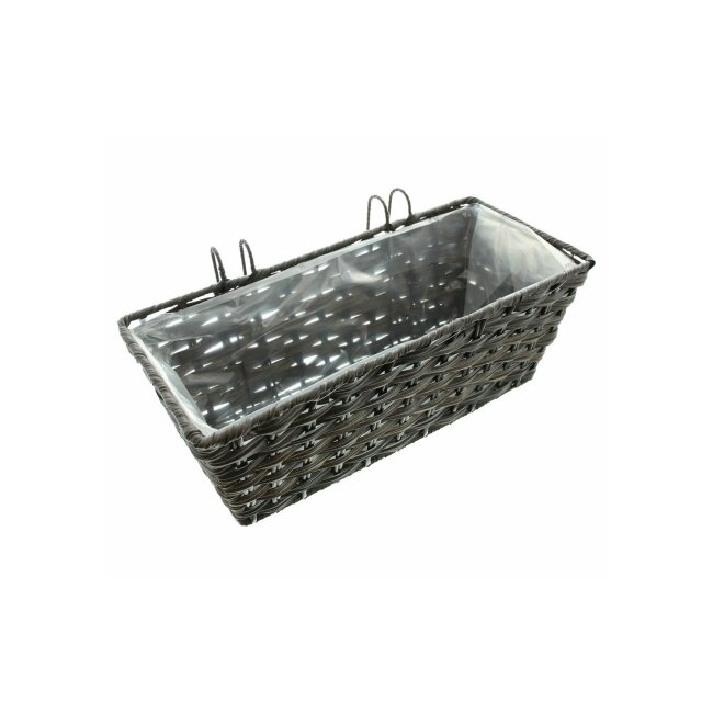 Balcony planter "Polyrattan", approx. 44 x 19 x 16 cm